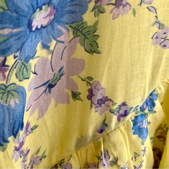 Love Shack Fancy Winslow Floral Off Shoulder Maxi Dress Ruffle Size 00 NWT - Picture 4 of 10